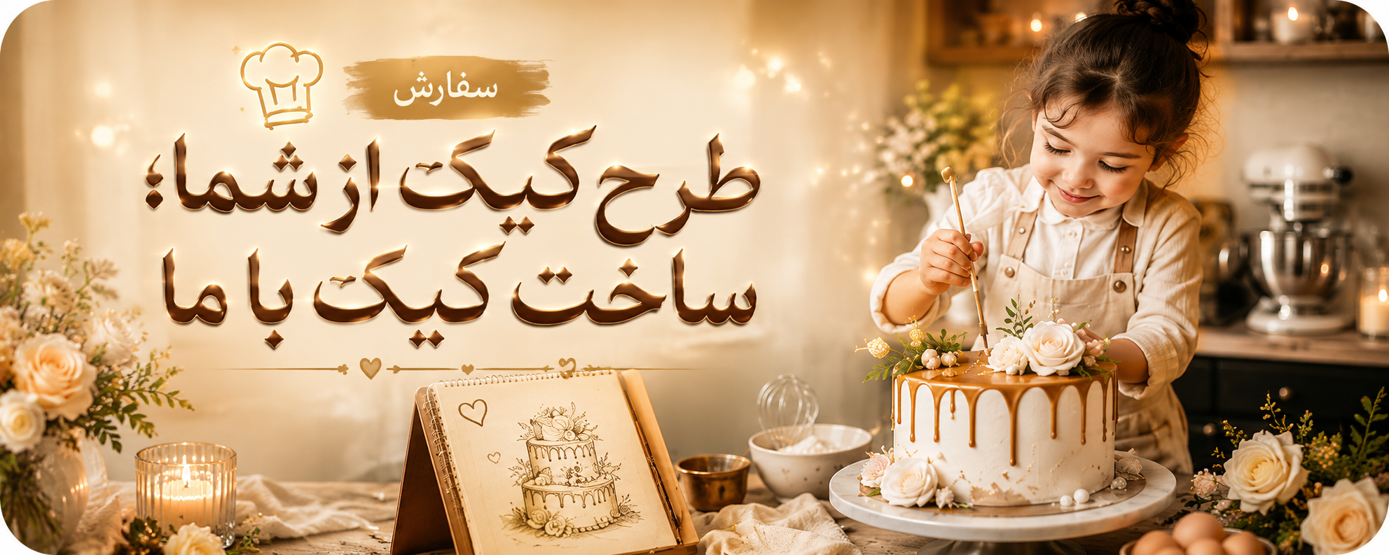 سفارش طرح کیک از شما، ساخت کیک با ما